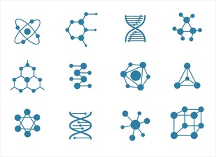 科学分子结构图标合集