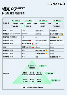 领克参数表A4竖版