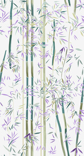 淡彩国风竹子插画