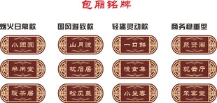 中式木质包厢门牌合集