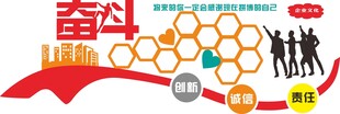 奋斗企业文化墙