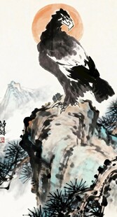 雄鹰立石图