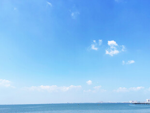 碧海蓝天清新海景
