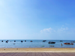 夏日海滨沙滩风光