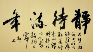 静待流年 杨克东书法作品