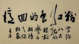 粉红色的回忆 杨克东书法作品