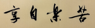 苦乐自享 杨克东书法作品