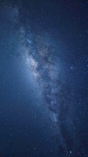 暗夜深蓝天空云景