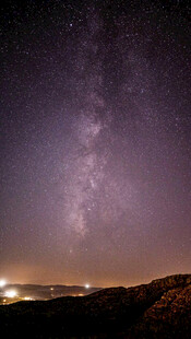 郊野星空银河夜景
