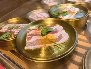 韩式烤肉食材摆盘