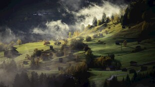 黄昏郊野自然风景