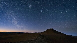 旷野星空暮色风光