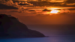 山海日落黄昏美景