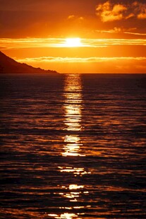 海上日落唯美风光