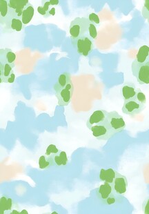 清新淡彩植物装饰底纹