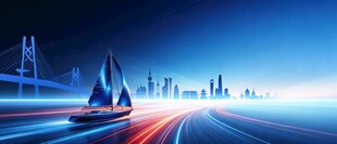 蓝调科技城市公路光效