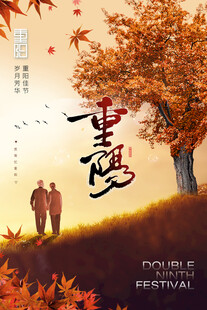 重阳节敬老主题海报