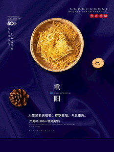 重阳节月饼主题宣传海报