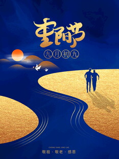 重阳节敬老创意海报