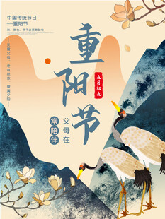 重阳节国风宣传海报