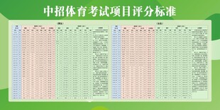 中招体育考试评分标准