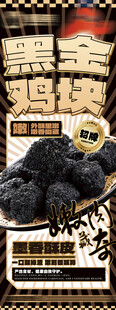黑金鸡块美食海报