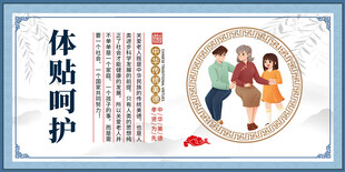 体贴呵护孝老文化展板