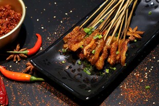 香辣风味烤串美食