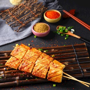 特色烤豆干串