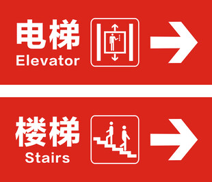 电梯楼梯指示牌