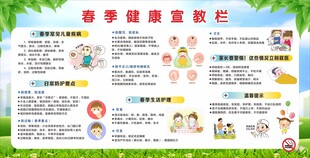 春季健康宣教栏