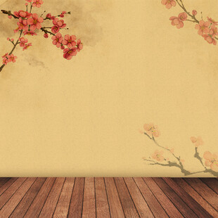 中式古风梅花背景
