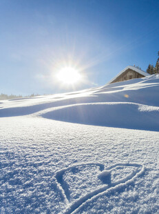 冬日晴雪浪漫雪景