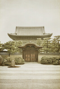 复古日式古寺门楼