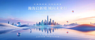 未来科技城市抽象背景