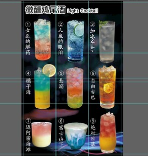 微醺鸡尾酒菜单海报