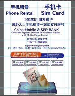 手机租赁SIM卡服务海报
