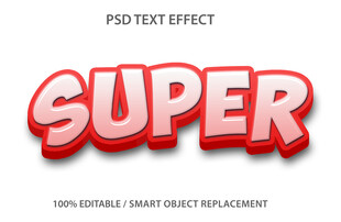 卡通立体SUPER文字效果