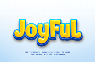 Joyful立体卡通艺术字