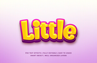 Little可爱立体艺术字