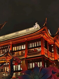中式古建夜景