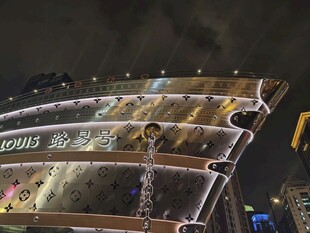 城市夜景桥梁