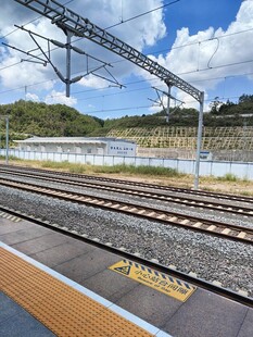 高铁站台沿线风光