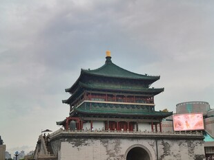 西安钟楼古建风光