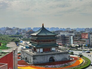 西安钟楼城市风光