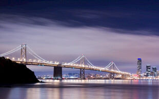 旧金山海湾大桥夜景