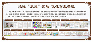 双减作业管理宣传展板