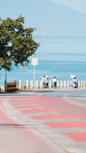 海边休闲步道风光
