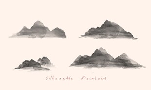 水墨山形图