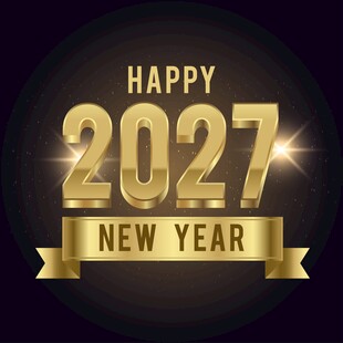 黑金新年海报